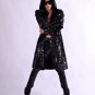 Golden Blue Black Men Women Stage Clothes Hooded Cloak Trench Coat Nightclub Singer Dancer DJ Costum
