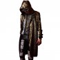 Golden Blue Black Men Women Stage Clothes Hooded Cloak Trench Coat Nightclub Singer Dancer DJ Costum