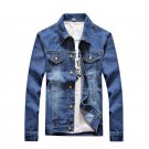 2017 Autumn New Style Men\'s Casual Cowboy  Jacket Solid High Quality  Male Jeans Coat Plus Size S-4