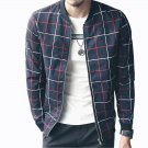 New Design Fashion Men Plaid Jackets Slim Fit Casual Coats Men Bomber Jacket Jaqueta Masculina Veste