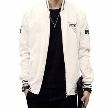 New Brand Men Jacket Triangle Print Fashion Zipper Boy Jackets Windbreaker Men Casual Coat Mountain 