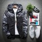 Men Bomber Jacket Thin Slim Long Sleeve Camouflage Military Jackets Hooded 2017 Korean Style Army Br