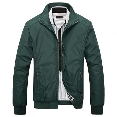 Hot Sale Stand Collar Jackets Men Casual Business Coat Plus Size chaquetas hombre Mens Bomber Jacket