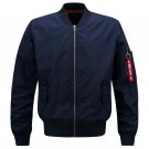 M-6XL 2018 New Bomber Jacket Men MA1 Side Zipper Sleeve Army Military Jackets Coat Stand Collar Wind