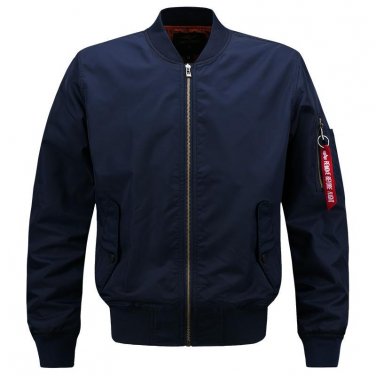 M-6XL 2018 New Bomber Jacket Men MA1 Side Zipper Sleeve Army Military Jackets Coat Stand Collar Wind