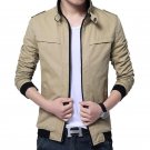 M-4XL 2017 New Bomber Jacket Men Spring Autumn Stand Collar Cotton Washed Jackets Zipper Up Windbrea