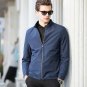 2017 New Men\'s Fashion Bomber Jacket Autumn Solid Color Stand Collar Slim Casual Jacket Coat Brand