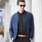 2017 New Men\'s Fashion Bomber Jacket Autumn Solid Color Stand Collar Slim Casual Jacket Coat Brand