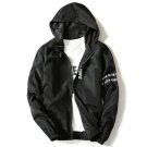 New 2017 Letter Printing Bomber Jacket Men Casual Slim Fit Pilot Bomber Jacket Coat Mens Hooded Jack
