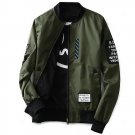 New 2017 Bomber Jacket Mens Pilot With Patches Green Both Side Wear Thin Pilot Bomber Jacket Men Win