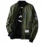 New 2017 Bomber Jacket Mens Pilot With Patches Green Both Side Wear Thin Pilot Bomber Jacket Men Win