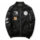 2017 New Men\'s Fashion Bomber Jacket Hip Hop Patch Designs Slim Fit Pilot Bomber Jacket Coat Brand 