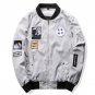 2017 New Men\'s Fashion Bomber Jacket Hip Hop Patch Designs Slim Fit Pilot Bomber Jacket Coat Brand 