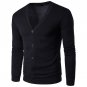 2017 New Fashion Autumn Solid Color Men\'s Sweaters High Quality V-Neck  Thin Cardigan Casual Coat M