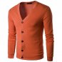 2017 New Fashion Autumn Solid Color Men\'s Sweaters High Quality V-Neck  Thin Cardigan Casual Coat M