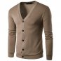 2017 New Fashion Autumn Solid Color Men\'s Sweaters High Quality V-Neck  Thin Cardigan Casual Coat M