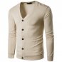 2017 New Fashion Autumn Solid Color Men\'s Sweaters High Quality V-Neck  Thin Cardigan Casual Coat M
