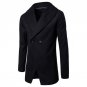 Men Fashion Jacket Coat Lapel Smart Fleece Winter Casual Business Outwear Cardigan Button Overcoat W