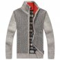 2017 Brand Warm Thick Velvet Cashmere Sweaters Men Cardigans Zipper Mandarin Collar Man Casual Sweat