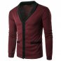 2017 New Fashion Autumn Patchwork Men\'s Sweaters High Quality V-Neck Splice Thin Cardigan Casual Co