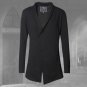 2017 Men new British style black slim long version suit coat Mens cardigan cotton casual fashion win