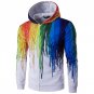 New Autumn Winter Fashion Ink 3D Print Men Jacket Coats Brand Clothing Casual Loose Soft Shell Jacke