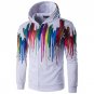 New Autumn Winter Fashion Ink 3D Print Men Jacket Coats Brand Clothing Casual Loose Soft Shell Jacke