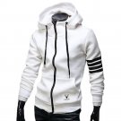BONJEAN Fashion Leisure Spring Autumn Pure color Oblique Zipper Hoodie Coat cardigan Slim Men\'s Spo