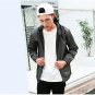 Aolamegs Men Jacket Hip Hop Windbreaker Reflective Jacket Zebra Stripe Fluorescent Coat Hooded Coupl
