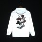 Aolamegs Men Jacket Hip Hop Windbreaker Reflective Jacket Zebra Stripe Fluorescent Coat Hooded Coupl