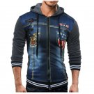 2017 Fashion Brand Sweatshirts Men\'S Hoodies Tiger Print Long Sleeves Slim Men\'S Sportswear Active
