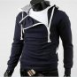 Selling New Men\'s Fashion Placket Double Zipper Cardigan Hooded Coat Color Cultivate One\'s Moralit
