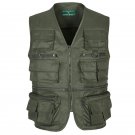 Men Big Size Summer Shooting Waistcoats Brand Multi-Pocket Photographer Reporter Work Vest Tactical 