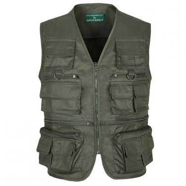 Men Big Size Summer Shooting Waistcoats Brand Multi-Pocket Photographer Reporter Work Vest Tactical 