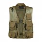 Men Multi-Pocket Mesh Cargo Waistcoat Masculino Fashion Detachable Sleeveless Vest Homme Unloading W