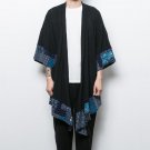 men\'s section wind and wind japanese crane embroidery small kimono cardigan