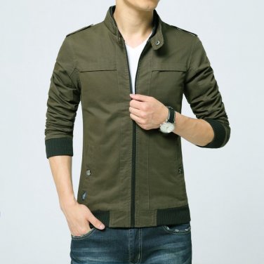 Bomber Jacket Men Brand Clothing Autumn Spring Fashion Slim Fit Cardigan Coat Jacket Men Outerwear M