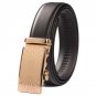 genuine leather ratchet belt for men high quality automatic buckle long belt gothic golden cowboy we