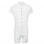 Gothic Rompers Men Stretch Jumpsuit male Cargo Summer Hip-Hop single breasted tops zipper trousers o