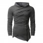 Spring Autumn Hoodies Brand Mens Plain Casual Sweatshirt Hip Hop Irregular Design Zipper Hoodie Men 