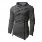 Spring Autumn Hoodies Brand Mens Plain Casual Sweatshirt Hip Hop Irregular Design Zipper Hoodie Men 