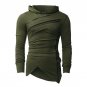 Spring Autumn Hoodies Brand Mens Plain Casual Sweatshirt Hip Hop Irregular Design Zipper Hoodie Men 