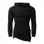 Spring Autumn Hoodies Brand Mens Plain Casual Sweatshirt Hip Hop Irregular Design Zipper Hoodie Men 
