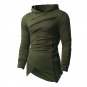 Spring Autumn Hoodies Brand Mens Plain Casual Sweatshirt Hip Hop Irregular Design Zipper Hoodie Men 