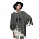 Summer Men\'s T-shirt Tassels Non Mainstream Yuppie Soviet Romantic Cloak Men Stage Loaded Bat Man T
