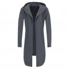 Men Hoodie Hooded Sweatshirts Hip Hop Streetwear Cloak Long Sleeve Outwear Cardigan Autumn Spring Lo