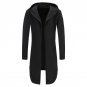 Men Hooded Sweatshirts Black Gown Hip Hop Mantle Hoodies Brand Fashion Long Sleeve Open Front Cloak