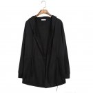 Plus Size Black Men\'s Cloak Hooded Male Streetwear Sweatshirts Hip Hop Spring Full Sleeves Clothing