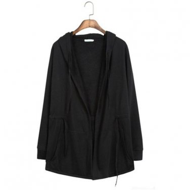 Plus Size Black Men\'s Cloak Hooded Male Streetwear Sweatshirts Hip Hop Spring Full Sleeves Clothing