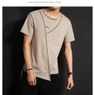 2017 Men\'s Tops new summer cotton round neck short sleeve t shirt mens cloak irregular fashion t-sh